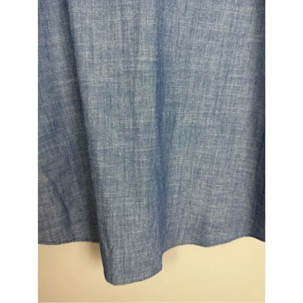 J. CREW | Blue Denim-Look Scallop-Edge Cami Tank Top Women’s Size 4